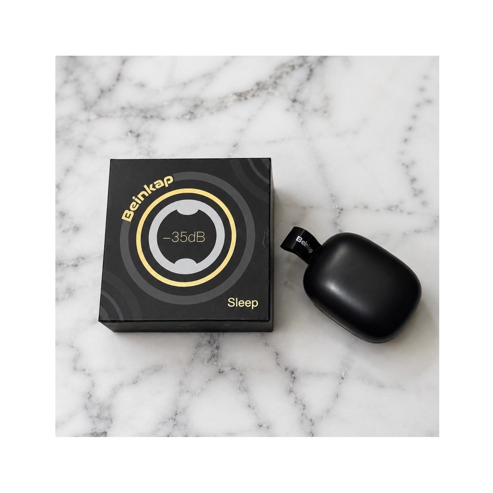 Beinkap Sleep Earplugs Case Black Noise Reducing -35dB Replacement Case Only